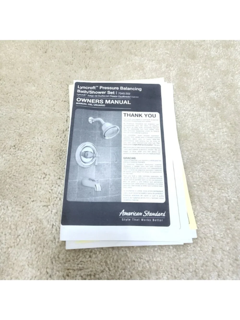 American Standard Lyncroft Tub & Shower Faucet Set Chrome Finish 7049502.002 NIB